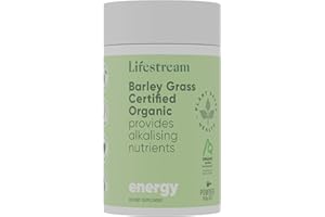 Lifestream Barley Grass Powder Premium Certified Organic Superfood Rich in Chlorophyll for Alkalising Detox Immune and Digestive Support Vegan Friendly 100 Grams