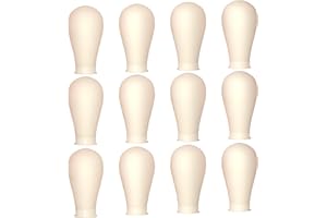 Lhysn 12Pcs 23 Inch Wig Head, Canvas Mannequin Head for Wigs, Hairpiece Block with Mount Hole for Making, Contour More Realistic, Model Mannequin (12Pcs 23In Canvas Wig Model)