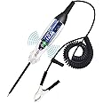 TERRIFI Premium LED Bulb Automotive Circuit Tester, 4-60V Test Light with 102 Inch PU Extended Spring Wire, Sharp Hard Steel Probe Vehicle Circuits Low DC Voltage Light Tester