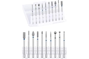 TOZBLEU Punte Fresa Unghie,10 Pezzi Punta da Trapano per Fresa Manicure Elettrica Professionale Accessori per Lucidatura,Rimozione Gel,Pelle Morta,Strumenti per Manicure,manicure e pedicure