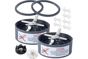 MEET JUICE Paquete de 2 cuchillas extractoras NutriBullet de repuesto para licuadora NutriBullet de 600 W Pro de 900 W