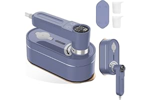 ONIHAN Travel Steamer for Clothes,240V Portable Travel Iron Steam Mini,2 in 1 Clothes Steamer Handheld,0.9 kg Garment Steamer,6.5ft power cord(Applicable to UK only)