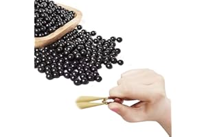 GEGEQUNAERYA Clayballs für Schleudern, Zwillen, Steinschleudern und Slingshots. 10 mm aus umweltgerecht abbaubarem Ton. (Pack mit 200 Tonkugeln in Schwarz)