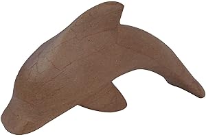 DÉCOPATCH Decopatch AP604O - 1 supporto in cartapesta marrone 13x3,5x7 cm, Delfino