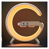 Rhythm Atmosphere Lamp, Wireless Charger Bedside Lamp Sunrise Wake-up Lamp Alarm Clock Nightstand Lamp, Intelligent Lamp with Charging Station, Blue Tooth Speaker Wireless Charger LED Night Light