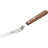 Ateco 1385 Offset Spatula with 4.5-Inch Stainless Steel Blade, Wood Handle, Natural, 4.5 Inch