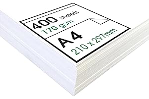 Artway Enviro – Recycled A4 Cartridge Paper for Drawing - Ideal for Dry Art Applications - 170gsm – A4 (400 Sheets), White