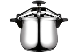 FAGOR ® Fagor Classica pentola a pressione rapida, 8 l, realizzata in acciaio inox 18/10, adatta a tutti i tipi di cucine, induzione totale, fondo termodiffusore IMPAKSTEEL 3 sistemi di sicurezza,