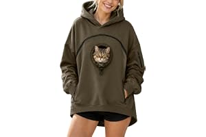Huvtröja, damtröja, med kattväska, husdjur, sweatshirt, dragkedja