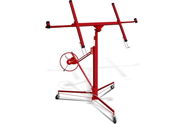 Vigevee XXL Plastavlyftare för Gips, Bärkraft 68 kg, Arbetshöjd 140-350 cm, Maximal bredd 290 cm, Vikbar, Justerbar, Svängbar, Monteringshjälp
