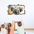 LSXYJ Ninjago Smashed Wall Sticker Decal Home Decor Art Mural, Ninjago Wall Decal for Home Nursery Decoration
