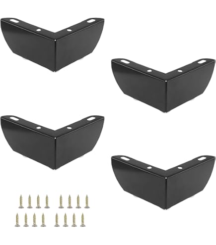 Set van 4 meubelpoten, meubelpoten, driehoekige bankvoeten, kastvoeten, metalen meubelpoot, tafelpoot, vervangende tv-kastvoeten, bankvoeten, meubelbeslag voor bed, salontafel, commode
