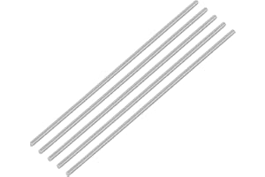 QUARKZMAN 5 Stück Gewindestangen, M6 x 300mm, 304 Edelstahl, Gewindestab mit metrischem Vollgewinde, M6-1 Gewindestift für Möbel- und Maschinenmontage