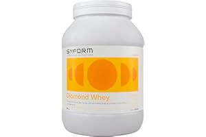 SYFORM DIAMOND WHEY, Sieroproteine isolate Cross flow al 95% di titolo proteico, Proteine a veloce rilascio e altamente digeribili, Favoriscono il recupero dopo l'esercizio, Senza Glutine, CACAO 900 G