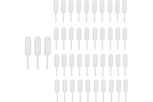 DAJMAIEZ 400 Piezas Gotero Líquido, Cuentagotas Pipetas Plástico, Pipetas de Transferencia 4 ml, Pipetas Graduadas, Pipetas Exprimibles para Fresas, Chocolate, Mermelada