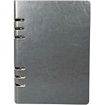 Vintage Leder Ringbuch A5 - Nachfüllbar Notizbuch Mit Edelstahl-Mechanik