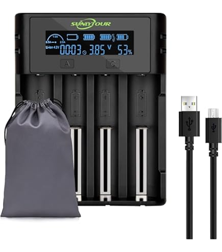 Chargeur intelligent 3.7V Xtar MC2 Li-Ion Batterie Accu 18650 18700