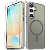 CONSTRAIN - Samsung Galaxy A56 ile uyumlu A36 Kılıf Mat Magsafe ile uyumlu &Ouml;zellikli Renkli Kenarlı + Ekran Koruyucu Cam Set