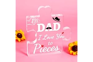 LIGHTZZ Gifts for Dad, Dad Birthday Gifts from Daughter and Son, I Love You Dad Engraved Acrylic for Men Sweet Present