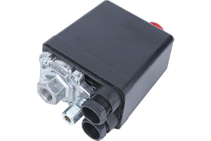 Akozon AUTO Ett håls tryckbrytare för luftkompressor G1/4" 0,5-1,2 MPa (72,5~175 psi) . ersättningstillbehör tryckvakt kompre
