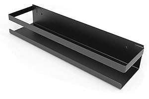 Bestdon Mensola Doccia - Mensole Bagno Autoadesivo Nero Organizzatore da Parete, Acciaio ​Inox SUS 304 Portaoggetti Doccia, Senza Foratura, 30 cm