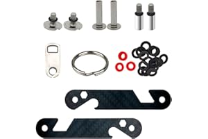 Cimown Uchwyt na klucze z włókna węglowego, kompaktowy organizer z włókna węglowego, uchwyt na klucze z narzędziami wielofunkcyjnymi, kompaktowy organizer na klucze, idealny do organizowania lub przechowywania kluczy, Srebrny, L