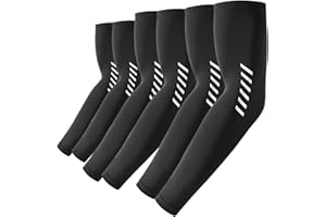 ROCK TAKIN UV Sonnenschutz Arm Sleeve Gaming für Herren Damen, UPF 50+ Kühlung Armstulpen Sommer Kompression Tattoo Armlinge Unisex Armwärmer für Radsport Basketball Golf Baseball Fußball – 3 Paar