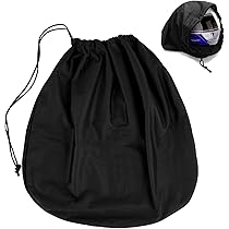 Sac Casque Ski Lot De 2 Sacs Pour Casque De Moto, Vélo Et Ski - En Peluche, 47 X 43 Cm, Avec Cordon De Serrage, Imperméable, Noir - Pour Basketball Et Fitness Housse De Casque Moto