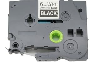 BROVACS 1 opakowanie białej na czarnej taśmie etykietowej kompatybilna z Brother P-Touch TZ 315 TZe 315 6 mm 1/4" OPA1131E