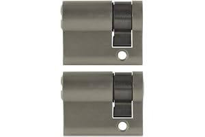 2 x 40 mm 30/10 halvcylindrar med identisk stängning med 10 nycklar