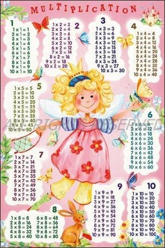 Multiplication Table Fairy Poster | Multiplication Table Fairy Size: (W X H) 61 x 91.5 [Cm] Teacher - Learning Poster Children - Maxi Poster