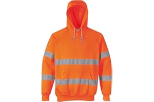 Portwest Warnschutz-Kapuzen-Sweat-Shirt, Größe: S, Farbe: Orange, B304ORRS