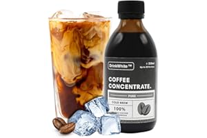 ‎DRINKWHITE DrinkWhite™ Kaffeekonzentrat Pure - flüssig [Reicht für 20 Kaffees] 100% Arabica | ZUCKERFREI | Cold Brew | heiß & kalten Kaffee genießen