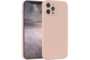 EAZY CASE - Housse en Silicone pour iPhone 12 Pro Max Housse Souple Antichoc Housse pour Portable avec Protection pour Appareil Photo Fines Premium Protection Cover TPU Phone Bumper en Rose