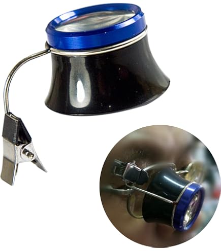 Grossissement 10X 15X 20X 25X, Loupe à lumière LED réglable pour Grossissement 10X 15X 20X 25X, Loupe à lumière LED réglable pour