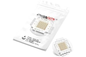 CHANZON Puce LED Haute Puissance 100W Infrarouge (IR 850nm/Entrée 3000mA/DC 14V-16V/100 Watt) Composants de Diode Émetteur de Lumière SMD COB Perles de Vision Nocturne pour Éclairage DIY/Caméras CCTV