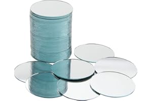 JUVALE Okrągłe lustrzane płytki mozaikowe, 60 sztuk mini luster do dekoracji ścian, projekty rzemieślnicze, 5 cm