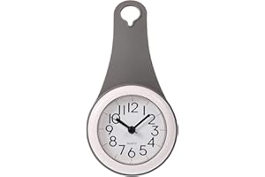 HOMSFOU 1 Pc Reloj De Pared con Ventosa para Baño Decoración del Hogar Reloj De Baño para Despertador De Baño Ganchos para Toallas Reloj Digital Contador Regresivo El Plastico Anti Niebla