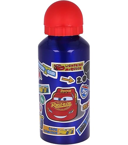 Gourde Aluminium Enfant – Motif Planes – 400 Ml – Bleu – À Partir De 3 Ans