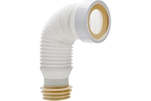 Wirquin 71230000 Pipe wc extensible à lèvres D110 mm à emboîter (push-fit) pour évacuation toilette, blanc