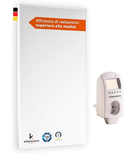 Radiatore Elettrico A Inerzia Bestherm FREYA 1000W - Orizzontale Bianco, Calore Morbido E Omogeneo Con Programmazione Settimanale - 5