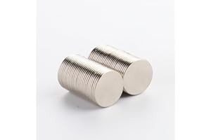 BANJILI Calamite Piccole Magneti Neodimio Magnete Calamita da Parete, Lavagna per il Frigo Lavagna per Ufficio Magneti Rotondi per Servizio Pesante (15X1mm-50 PEZZI)