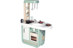 Smoby - Cucina Cherry, 7600310914, +3 anni, design moderno, tante funzioni, 23 accessori, piano di gioco h 48,5 cm