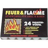 Feuer &amp; Flamme Mangal K&ouml;m&uuml;r&uuml; Tutuşturucu Tutuşturma K&uuml;pleri 24 Adet