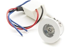 PLANETITALY Faretto led da incasso piccolo foro 30mm Faretto 1w Punto luce led spot 30° segnapassi scale cielo stellato armadio corridio vetrina mensola mini spot bianco 4000K LUCE NATURALE 230v Driver incl.