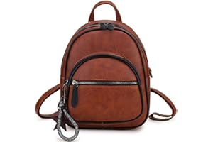 VX VONXURY Mini Mochila de Cuero PU Mochila Mujer con Correa Desmontable Mochila Pequeña Mujer con Bonita Decoración para Diario