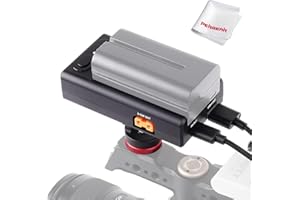 PERGEAR ZGCINE NP-F Mehrzweck-Netzadapter für Sony NP-F970/750/550 Akku mit 21 W Typ-C-Eingang, D-Tap Typ-C USB-A-Ausgang mit 1/4"-Halterung zur Stromversorgung von Kameras und anderen Geräten für Filmemacher