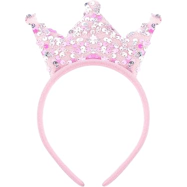 Cerchietto con corona glitterata lucida per capelli da principessa fatto a mano fai da te per bambini accessori per capelli per bambina