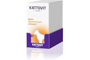 KATTOVIT - Crema urinaria per gatti | Snack dietetico per gatti arricchito da solfato di calcio, riduzione del magnesio. Per gatti adulti | Snack per gatti con pratica porzionamento | 11 x 6 x 15 ml