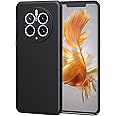 Zubitech Case for Huawei Mate 50 Pro Soft Silicone TPU Flexible Rubber Slim Fit Matte Black Cover Precise cutouts compatible for Huawei Mate 50 Pro